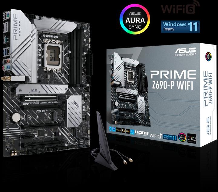 Image du produit ASUS Prime Z690-P Wifi (LGA 1700, Intel Z690 (DDR5), ATX)