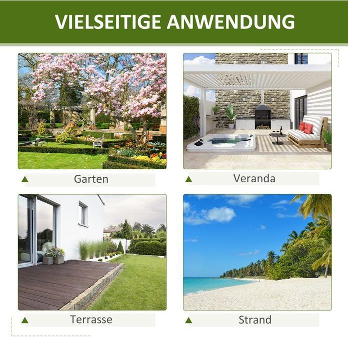 Produktbild Swisshandel24 Gartenbank Holz Wetterfest Sitzbank Gartenmöbel Rustikale Bank Natur 98 x 50 x 39,5 cm