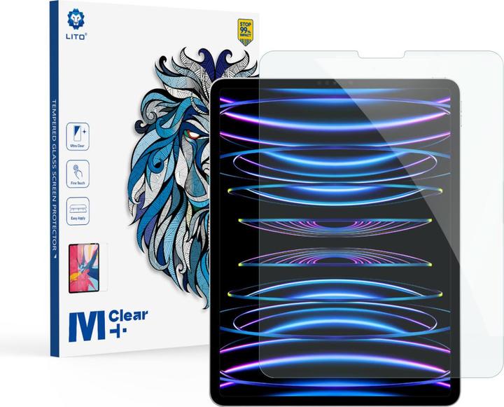 Produktbild Lito iPad Pro 12.9 Panzerglas - Transparent (1 Stück, iPad Pro 12.9 2020 (4. Gen), iPad Pro 12.9 2022 (6. Gen), iPad Pro 12.9 2021 (5. Gen), iPad Pro 12.9 2018 (3. Gen))