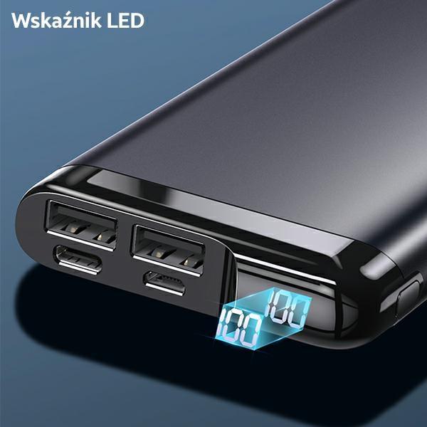 Actual product image Usams PB55 10000 mAh Powerbank Green (10KCD14802) (10000 mAh, 37 Wh)