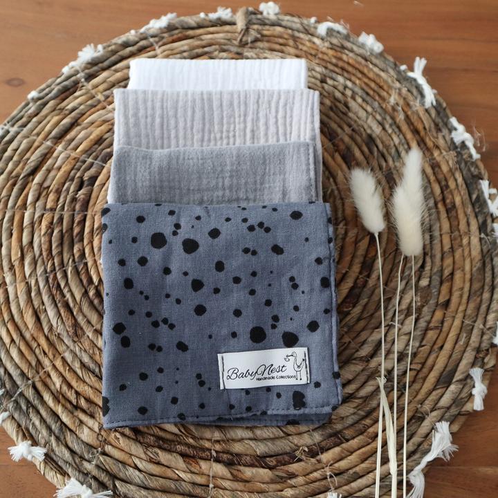 Produktbild Baby-Nest Mulltücher 4er Set aus Premium Musselin Stones