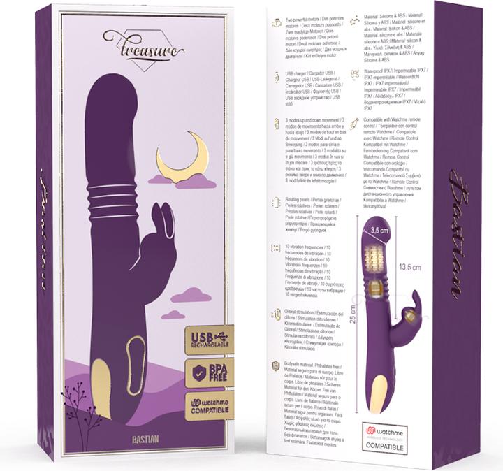 Immagine prodotto Treasure X Tesoro Bastian Rabbit Up & Down, Rotatore E Vibratore Compatibile Con La Tecnologia Wireless Watchme