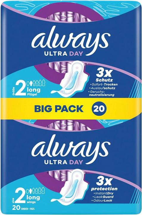 Produktbild Always Ultra Binde Long mit Flügeln BigPack (20 x, Damenbinden)