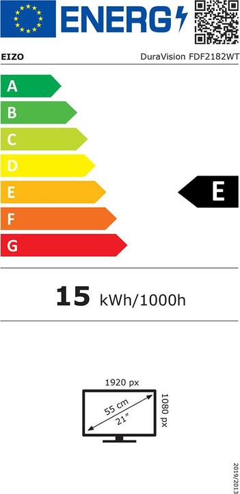 Etichetta energetica Eizo FDF2182WT nero (1920 x 1080 pixel, 21.50")