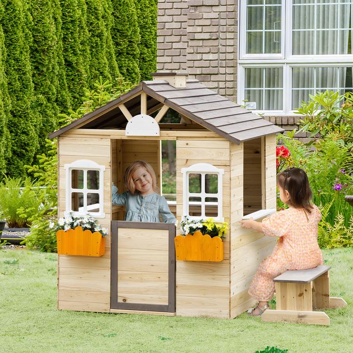 Immagine prodotto Outsunny Casetta per bambini con portavaso