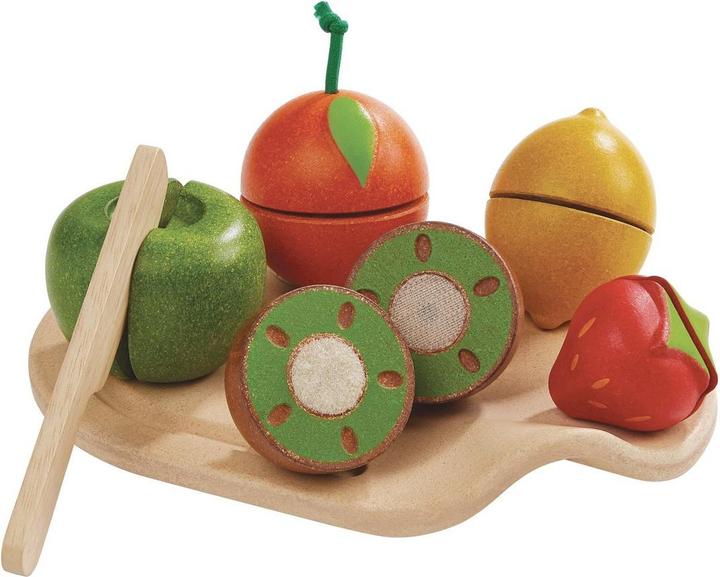 Produktbild Plantoys Früchte-Set auf Schneidbrett