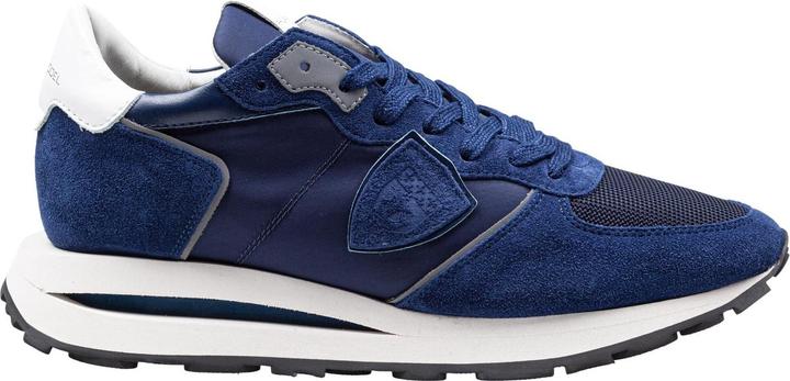 Philippe Model sneakers tropez in tessuto tecnico e suede colore blu