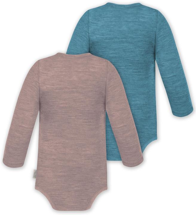 Actual product image Normani 2-pack baby merino bodysuit long sleeve "Auckland" - 9373 (62)