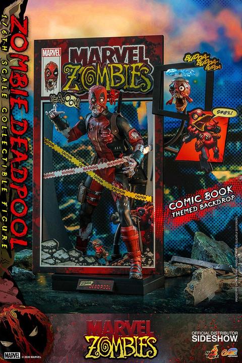 Actual product image Hot Toys Marvel Zombies "Zombie Deadpool" Comic Masterpiece Action Figure