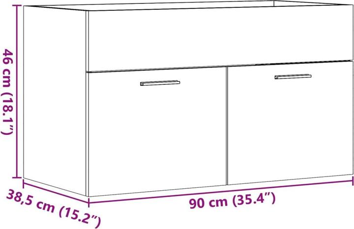 Immagine prodotto VidaXL Mobiletto Base Mobiletto da bagno a muro Aspetto legno antico