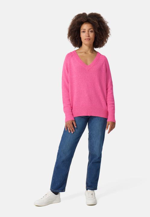 Image du produit Cash-Mere Seide Kaschmir Oversize Style V-Ausschnitt Pullover (XS)
