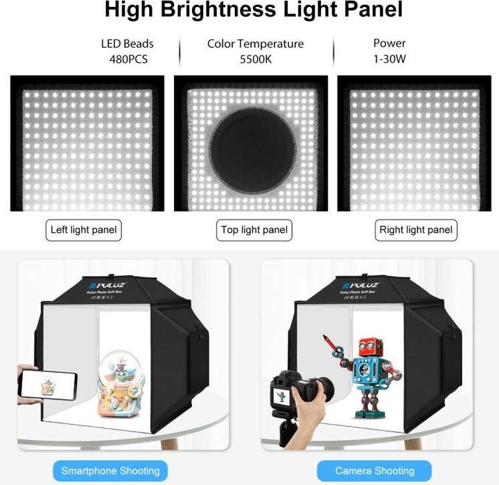 Actual product image Puluz Folding Studio Shooting Tent Soft Box (Recording box)
