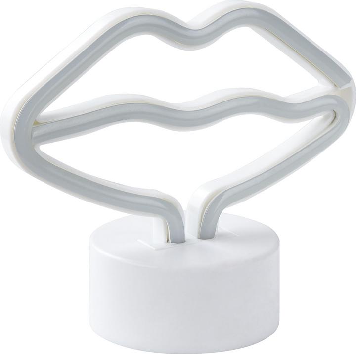 Actual product image Beliani Neon light LED decorative figure pink mouth 15 cm FLORA (300 lm)