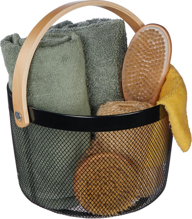 Image du produit Relaxdays Panier en fil métallique (1 x, 27.5 x 25.5 x 30 cm)