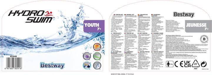 Image du produit Bestway Kit de plongée pour enfants avec masque rouge, ailerons et tube, 25046
