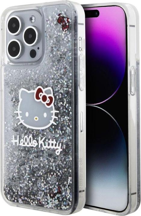Produktbild Hello Kitty Liquid Glitter Electroplating Head Logo Case for iPhone 15 Pro Max Transparent (Apple iPhone 15 Pro Max)