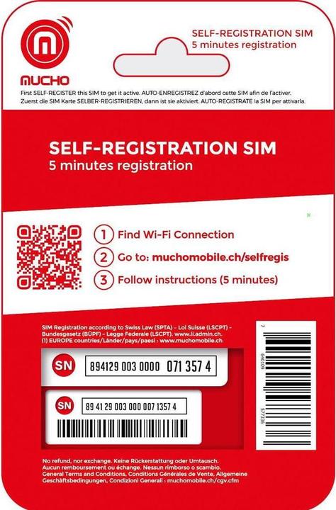 Actual product image BeeOne SIM card MUCHO Mobile Pack DUOMAXI