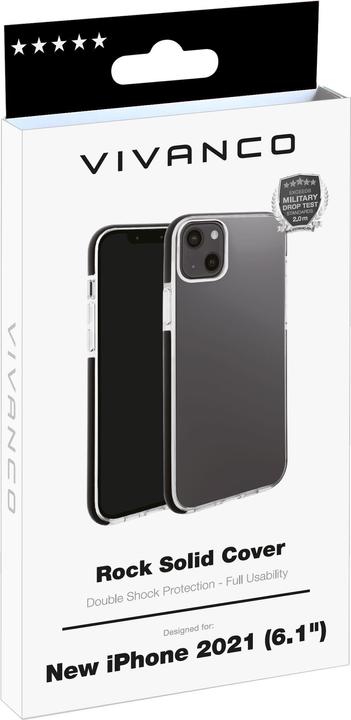 Image du produit Vivanco Rock Solid Housse de protection pour téléphone portable 15,5 cm (6.1" ) Cover Noir (Apple iPhone 13)