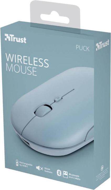 Actual product image Trust Mouse Puck Rechargeable Blue (Wireless)