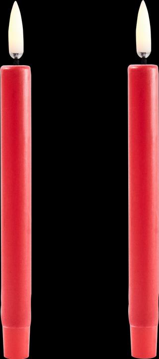 Productafbeelding Piffany Copenhagen Uyuni - LED mini taper kaars 2-pack - Rood, Glad - 1,3x13,8 cm (UL-TA-RE01312-2) (2 x)