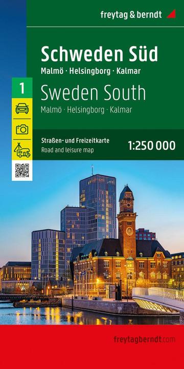 Actual product image Sweden South, road and leisure map 1:250,000, freytag & berndt