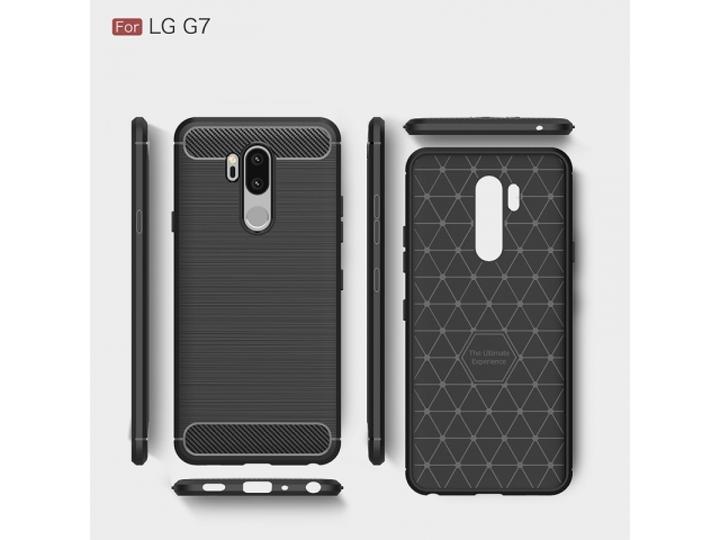 Actual product image Screenguard LG G7 ThinQ Cover Carbon Brushed Soft TPU (G7 ThinQ)