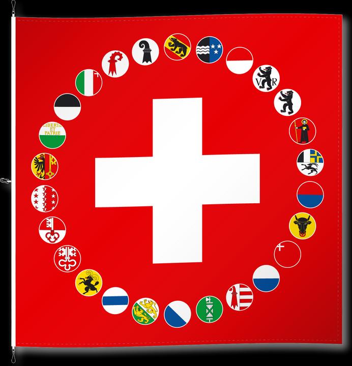 Immagine prodotto Alpenfahnen Svizzera e cantoni