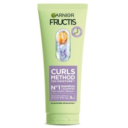 Garnier Fructis Curls Method Moisturizing Shampoo For Curly And Wavy Hair 200ml (200 ml, Flüssiges Shampoo)