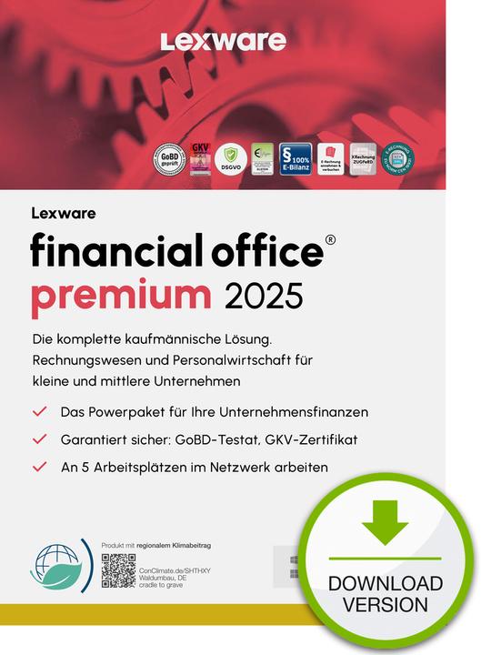 Lexware financial office premium 2025 Download Jahresversion (365-Tage) (1 User, 12 Monate)