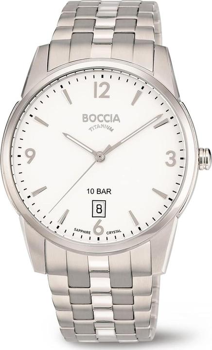 Boccia 3632-01 Herrenuhr Titanium 40mm 10ATM (Analoguhr, 39 mm)