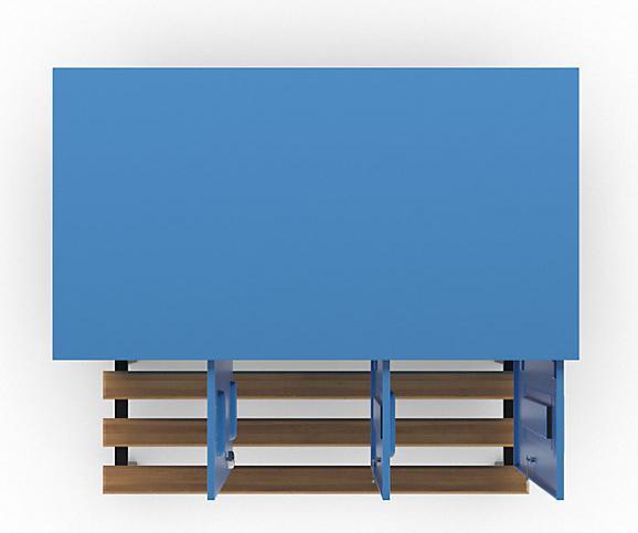 Actual product image Wolf Clothes locker with bench in front (90 cm, 185 cm)