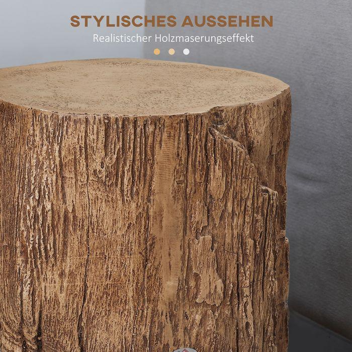 Immagine prodotto Swisshandel24 Tavolino con piedini livellanti in stile ceppo d'albero 37cmx37cmx43cm cemento marrone (37 x 37 x 43 cm)