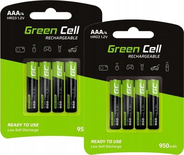 Immagine prodotto GreenCell 8x batteria ricaricabile AAA Micro R3 950mAh Ni-MH Batteria ricaricabile Green Cell (8 pz., AAA, 950 mAh)