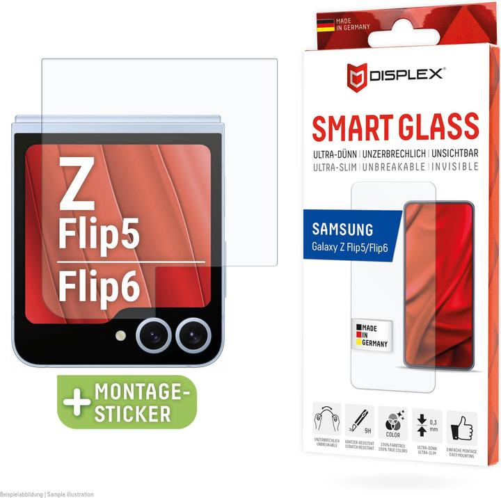 Productafbeelding Displex Smart Glass 2D (1 Stuk, Samsung Galaxy Z Flip5, Samsung Galaxy Z Flip6)