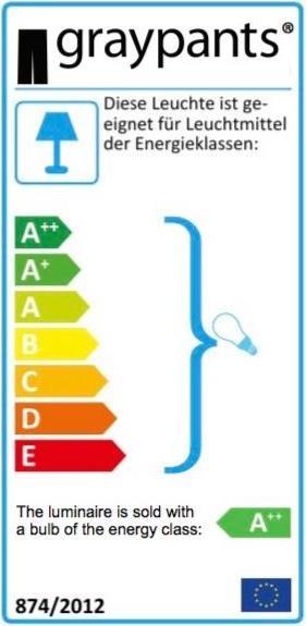 Energy Label Graypants Ripley (E27, 1055 lm)