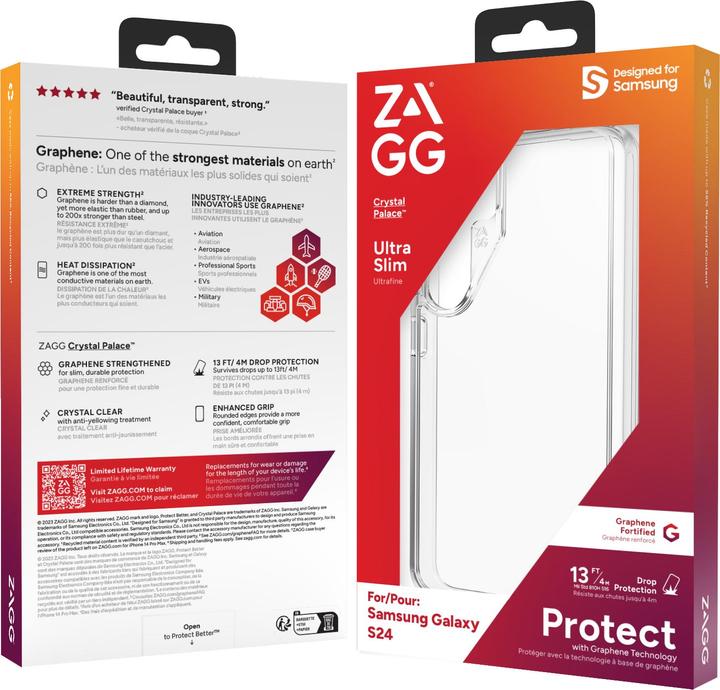 Actual product image Zagg Crystal Palace Galaxy S24 Clear (Samsung Galaxy S24+)