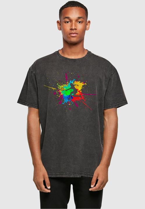 Produktbild Merchcode Color Splash Player Acid Washed Oversized Tee - 117937 (L)