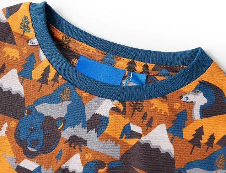 Image du produit VidaXL Pyjama enfant manches longues Cognac 140,Matière : 100 (140)