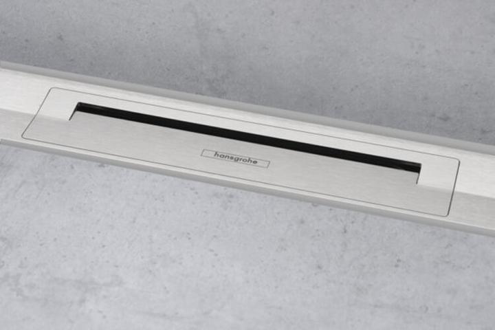 Actual product image hansgrohe HG shower channel RainDrain Flex can be shortened, wall mounting 900mm matt black (900 mm)