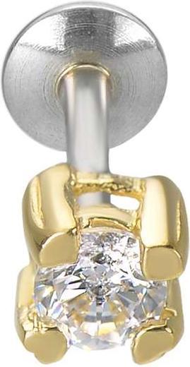 Image du produit Bijouteria Piercing d'oreille (Argent 925, Revêtement PVD, Zircone)
