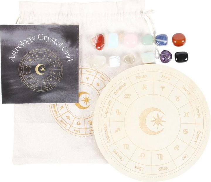 Actual product image Something Different Astrology Wheel Crystal Grid Set