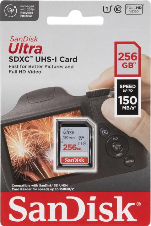 Image du produit SanDisk Ultra (256 Go, SDXC, U1, UHS-I)