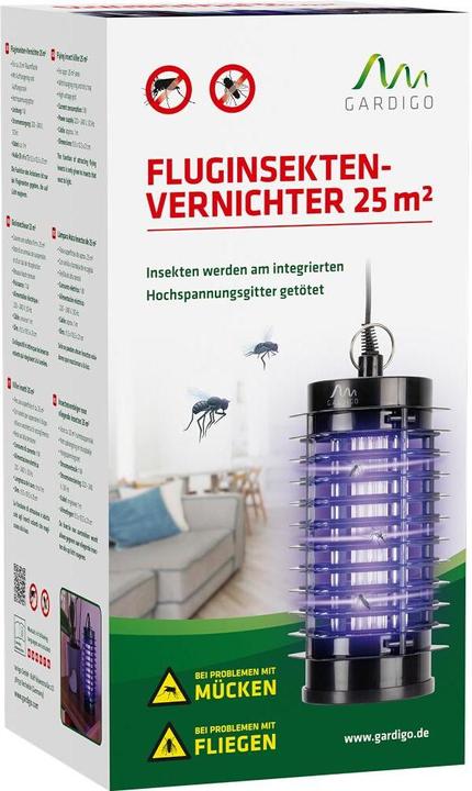 Produktbild Gardigo UV-LED-Insektenvernichter schwarz Kabelbetrieb, zum Aufhängen