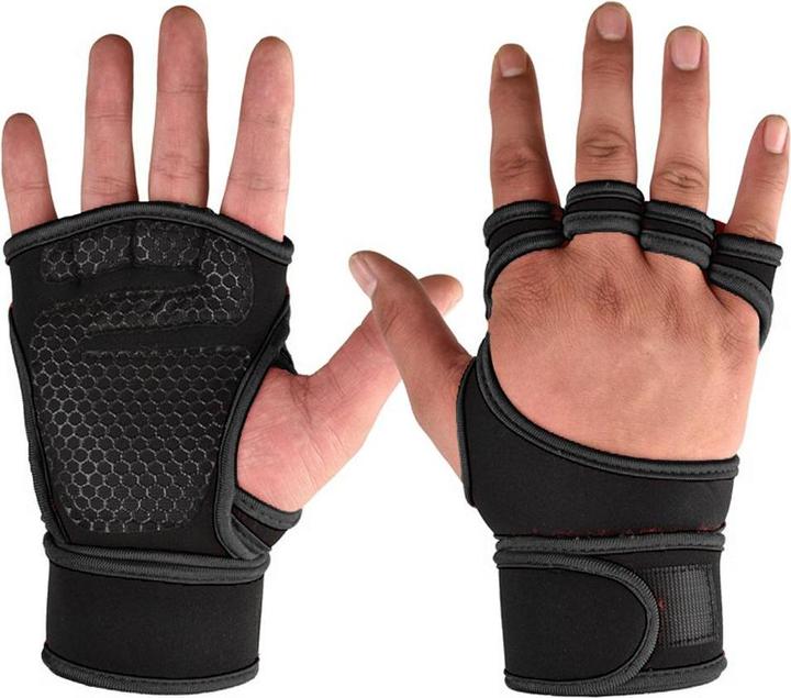 Produktbild JTI Trainingshandschuhe mit Handgelenkstütze - Schwarz - L (L)
