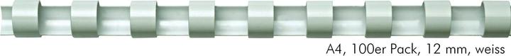 Actual product image Fellowes Plastic binder spines A4 100 pcs - 12,5 mm, white
