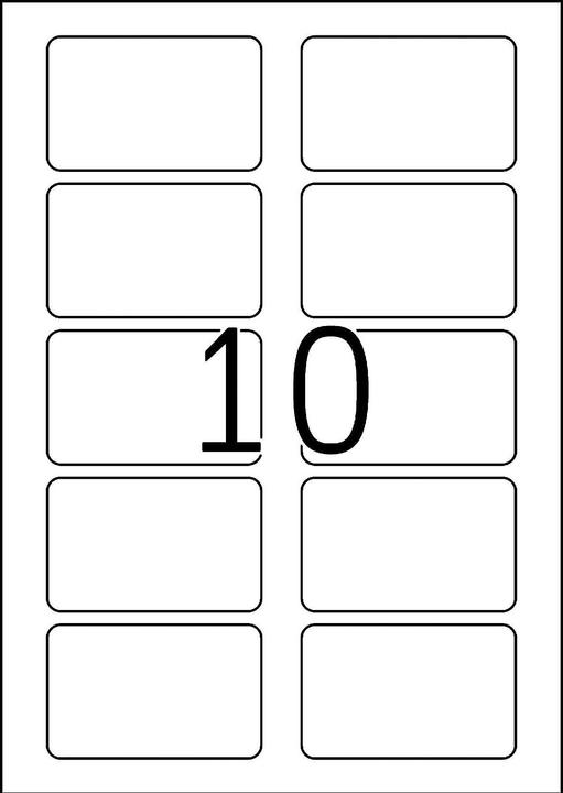 Actual product image HERMA A4 removable name labels