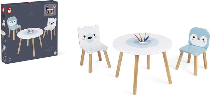 Actual product image Janod Table and 2 chairs Polar (Child seating group)