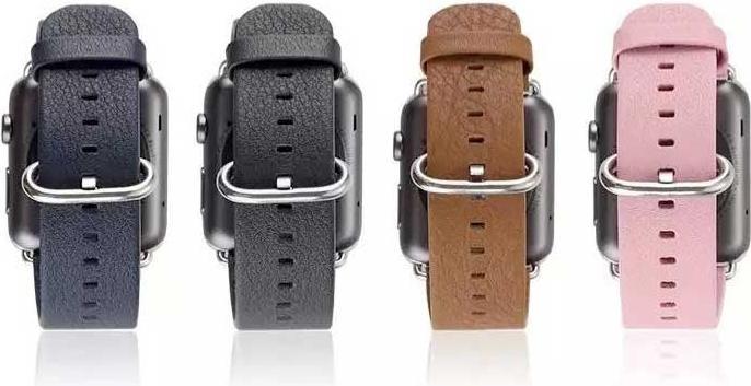 Image du produit Hermex Apple iWatch 40mm 38mm bracelet en cuir + adaptateur brun (38 mm, 40 mm, Cuir véritable)