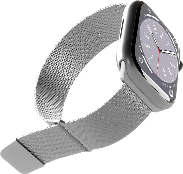 Immagine prodotto Puro Fascia magnetica milanese - Pasek ze stali nierdzewnej do Apple Watch 38/40/41 mm (srebrny) (38 mm, 40 mm, 41 mm, Acciaio inossidabile, Apple Watch Series 1, Apple Watch Series 2, Apple Watch Series 3, Apple Watch Serie 4, Apple Watch Serie 5, Apple Watch Serie 6, Apple Watch Series 7, Apple Watch Series 8, Apple Watch Series 9, Apple Watch SE)