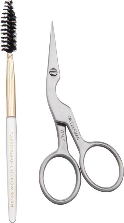 Image du produit Tweezerman Ciseaux et brosse de modelage des sourcils en acier inoxydable (Sourcils)
